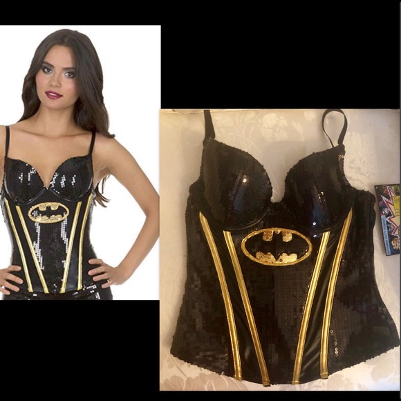 DC COMICS BATMAN SEQUIN CORSET - Picture 2 of 8